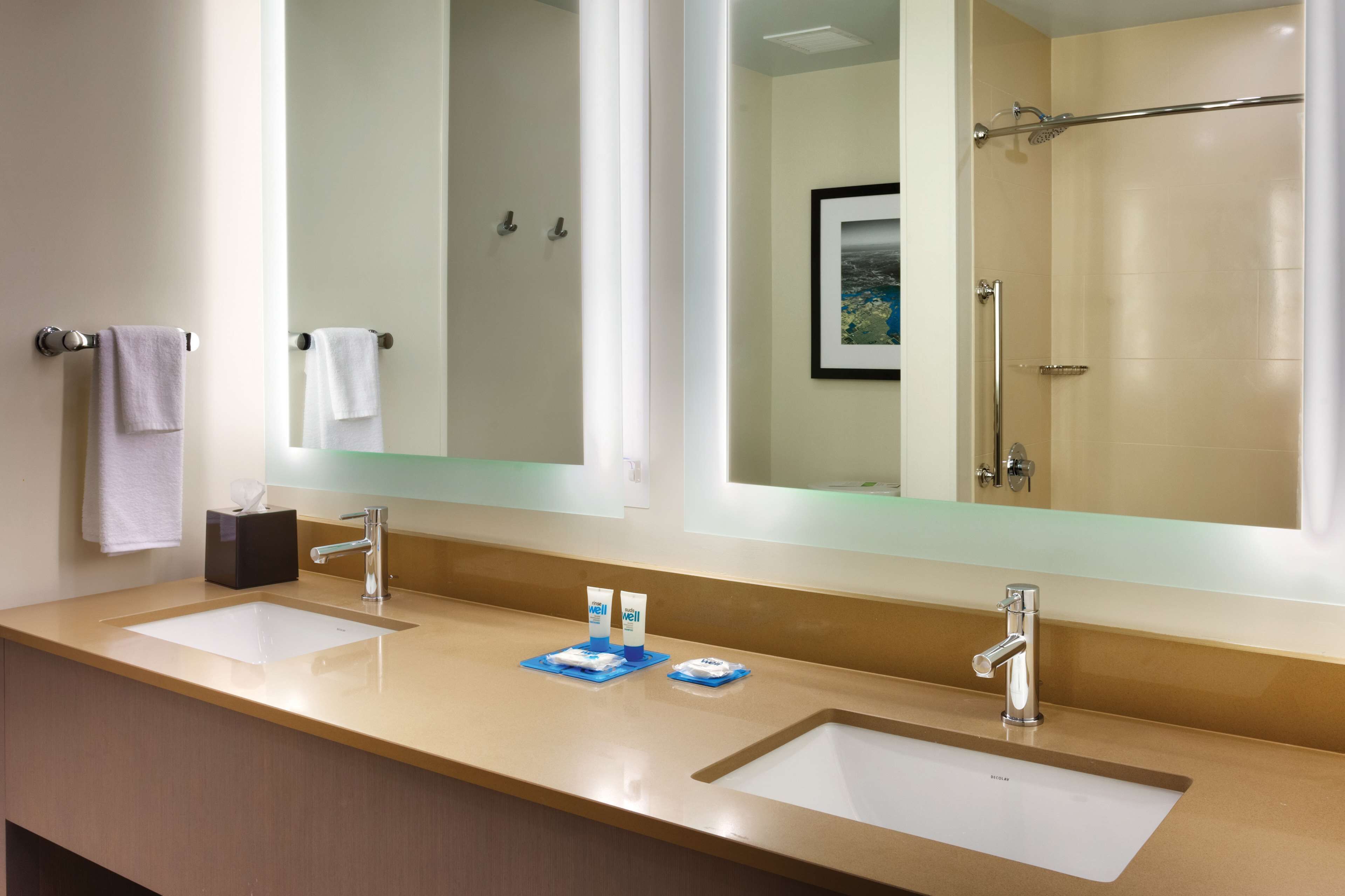 suite, tower (2 queen beds and 1 sofa bed) | bathroom | designer toiletries, hair dryer, towels