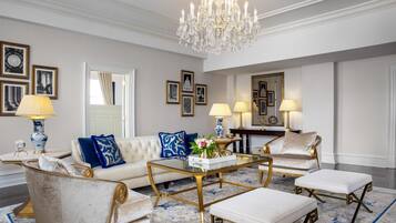 Nancy Hanks 1 Bedroom Suite | Living area | 55-inch flat-screen TV with cable channels, TV, pay movies