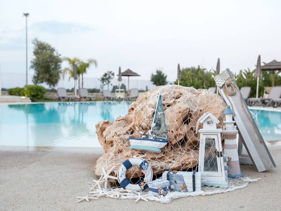 Outdoor banquet area