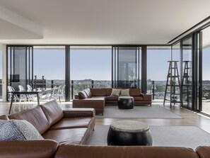 Penthouse, plusieurs lits | Draps en coton égyptien, literie de qualité supérieure, surmatelas