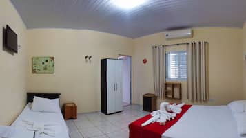 Roupas de cama premium, frigobar, individualmente decorados