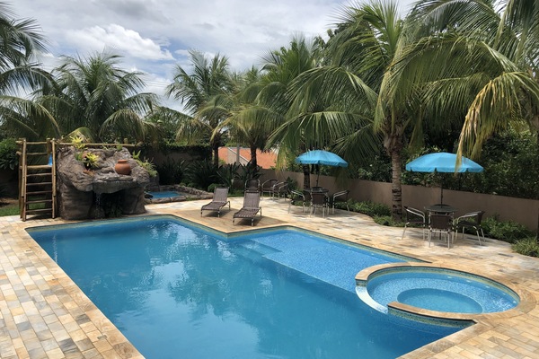 Outdoor pool, open 9:00 AM to 9:00 PM, pool umbrellas, sun loungers