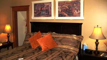 Premium bedding, iron/ironing board, free cots/infant beds