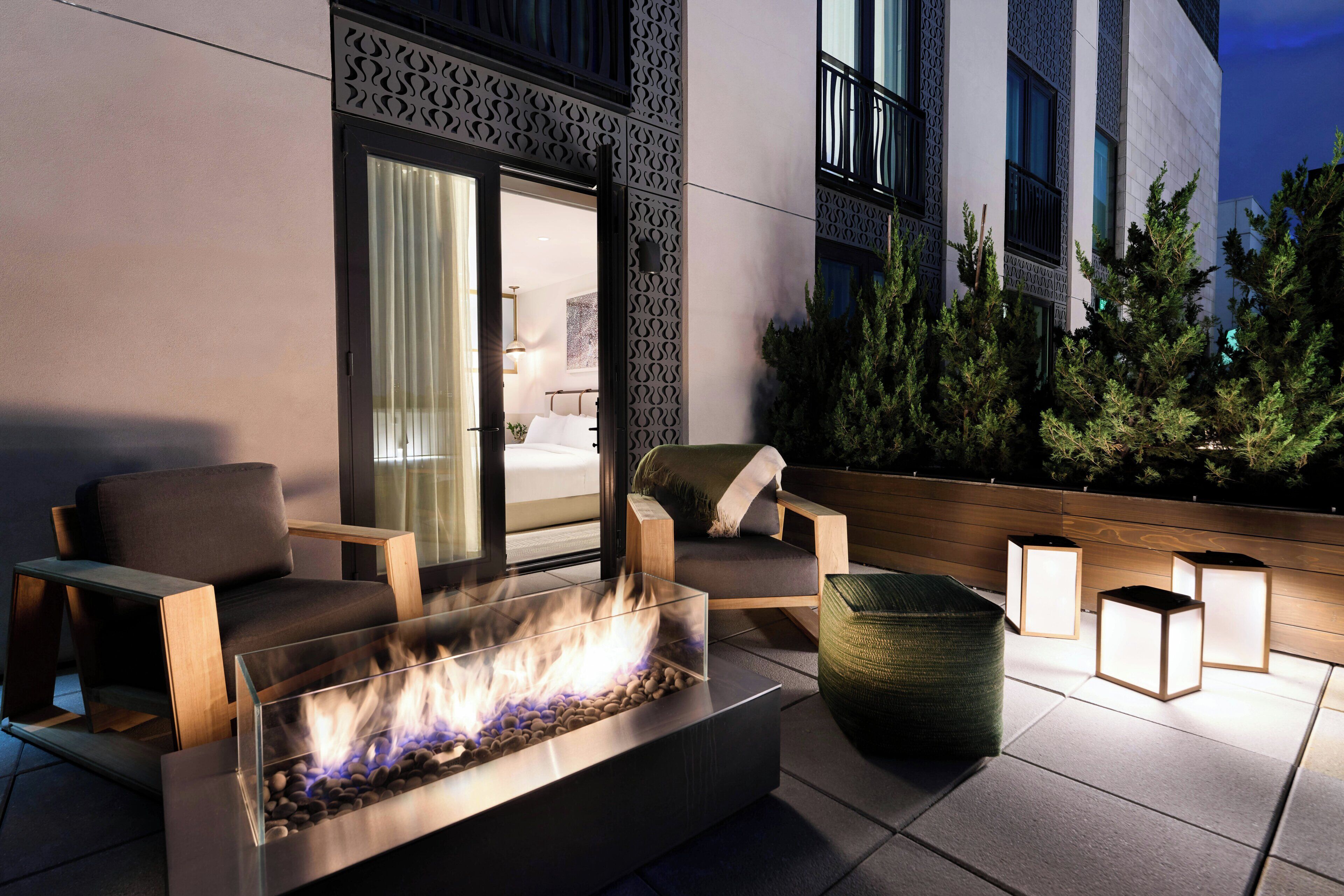 Room, 1 King Bed (Fireplace Terrace) | Premium bedding, pillow-top beds, in-room safe, individually decorated