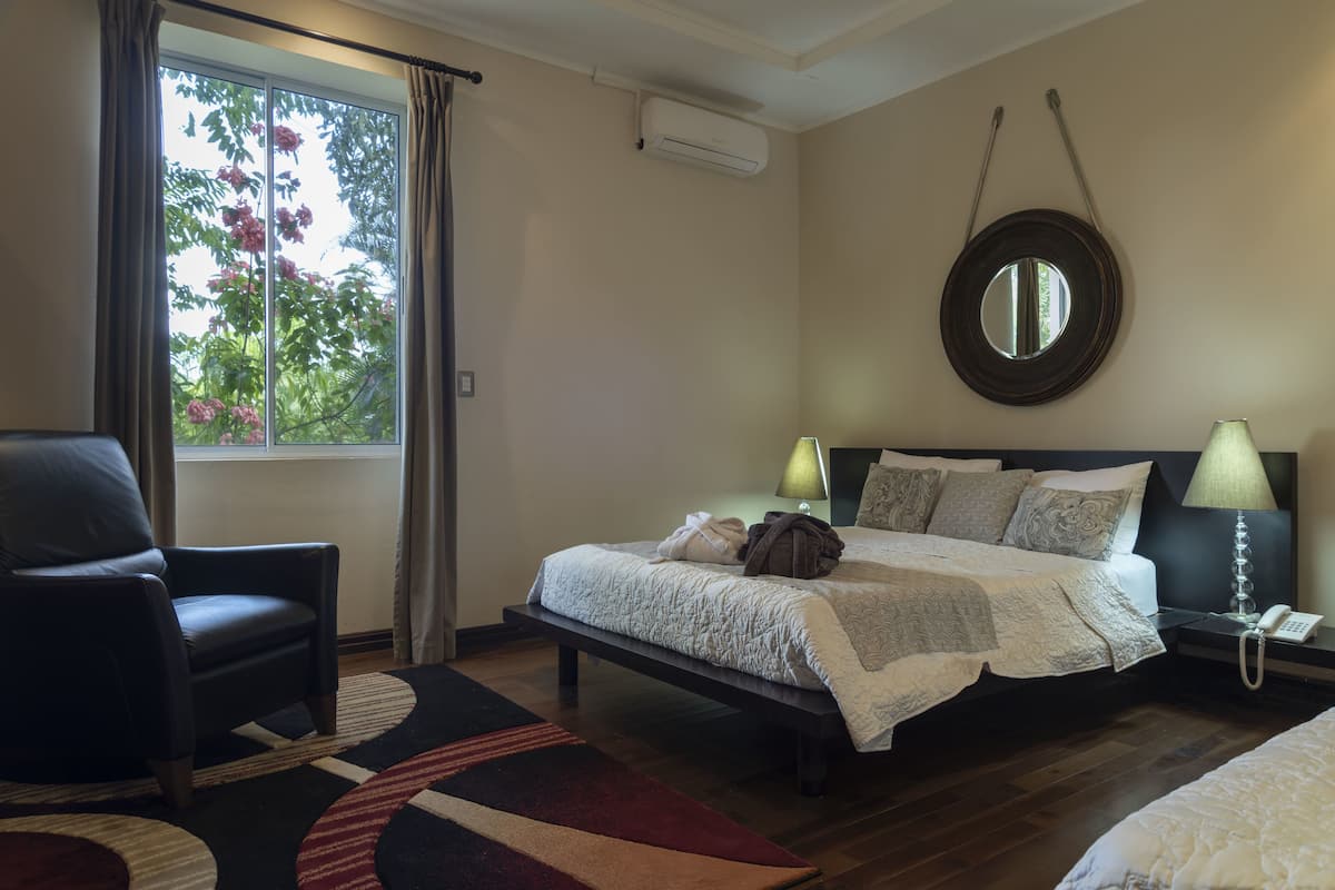 Habitación estándar doble, 1 cama de matrimonio, accesible para personas con discapacidad | Caja fuerte, escritorio, cortinas opacas y wifi gratis