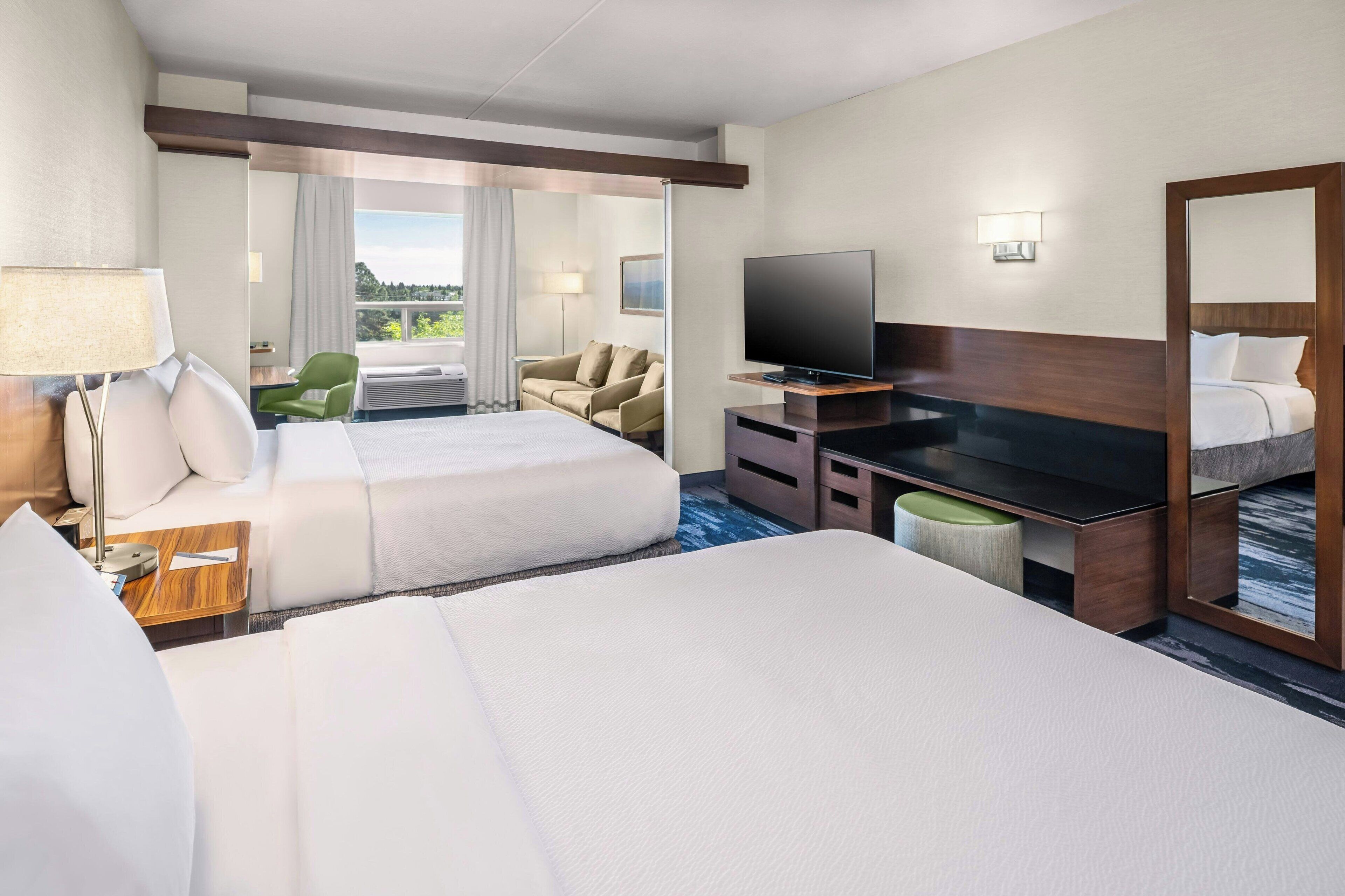 In-room safe, desk, iron/ironing board, free cribs/infant beds