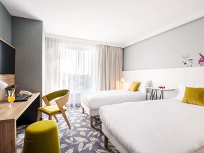 Chambre Standard avec lits jumeaux, 2 lits une place | 1 chambre, bureau, chambres insonorisées, Wi-Fi gratuit