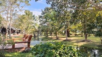 Outdoor banquet area