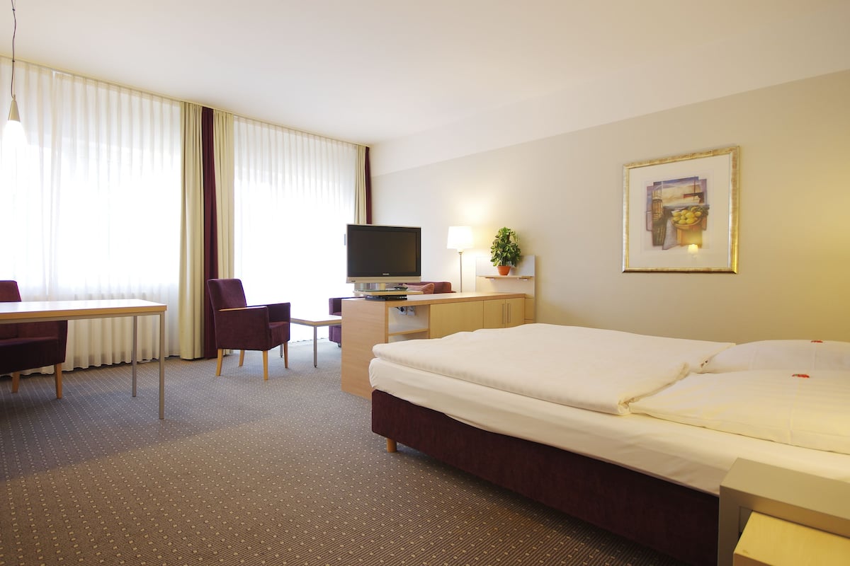 Standard-Doppelzimmer, Nichtraucher | Allergikerbettwaren, Schreibtisch, laptopgeeigneter Arbeitsplatz