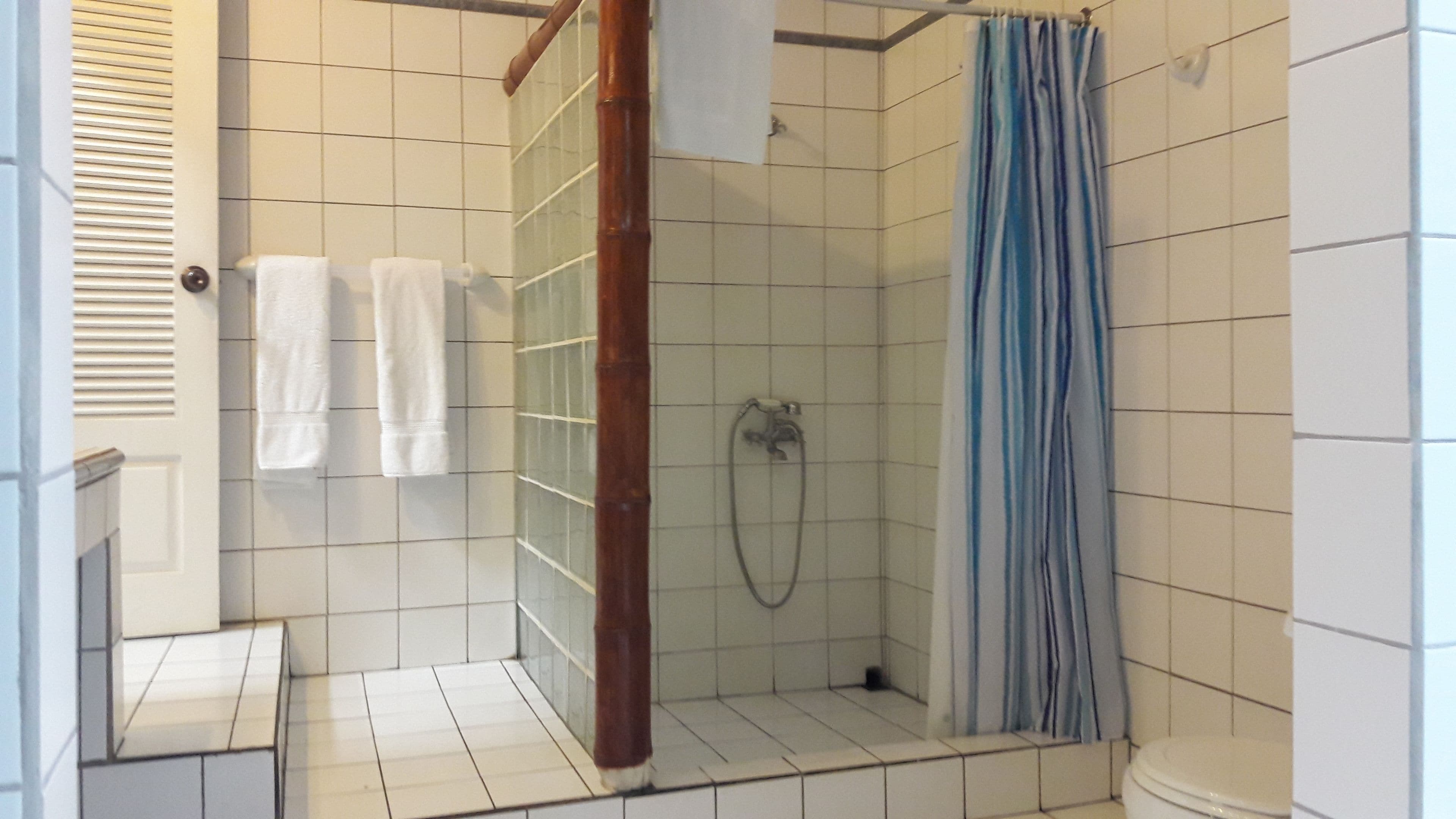 family villa, 2 bedrooms, non smoking, garden view | bathroom shower