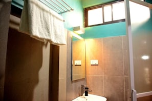 Habitación con 1 cama matrimonial o 2 individuales (No Balcony) | Baño | Regadera, regadera tipo lluvia, amenidades de baño gratuitas, bidet