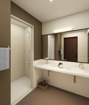 Hausschuhe, Toilette mit elektrischem Bidet, Handtücher