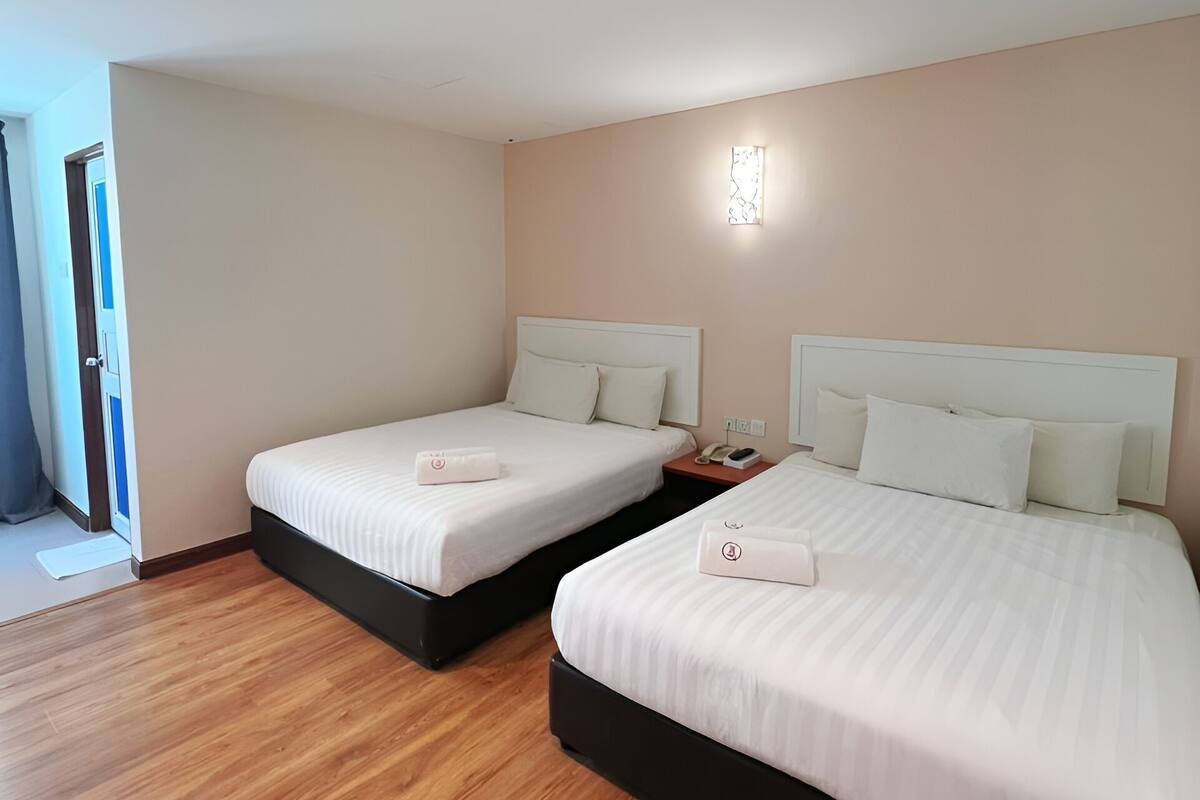 Deluxe Room, 2 Queen Beds | Desk, blackout curtains, iron/ironing board, free WiFi