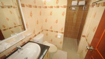 Regadera, amenidades de baño gratuitas, toallas