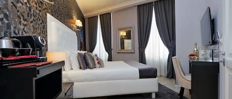 Premium bedding, minibar, in-room safe, desk