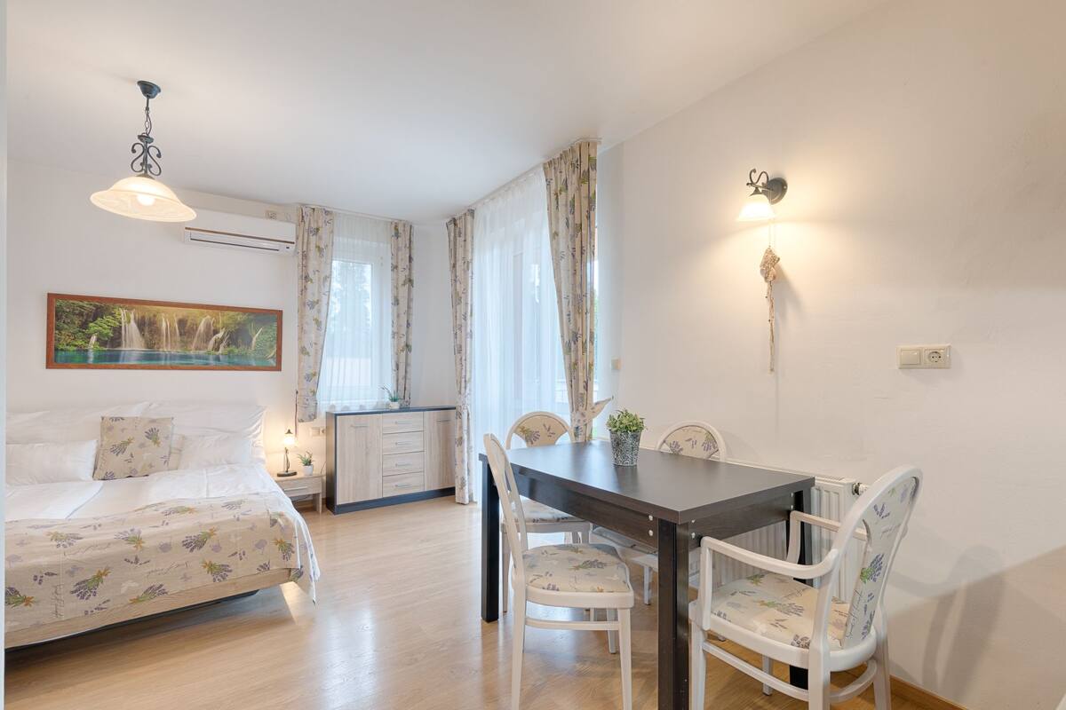 Premium Studio, Balcony | 1 bedroom, premium bedding, soundproofing, iron/ironing board