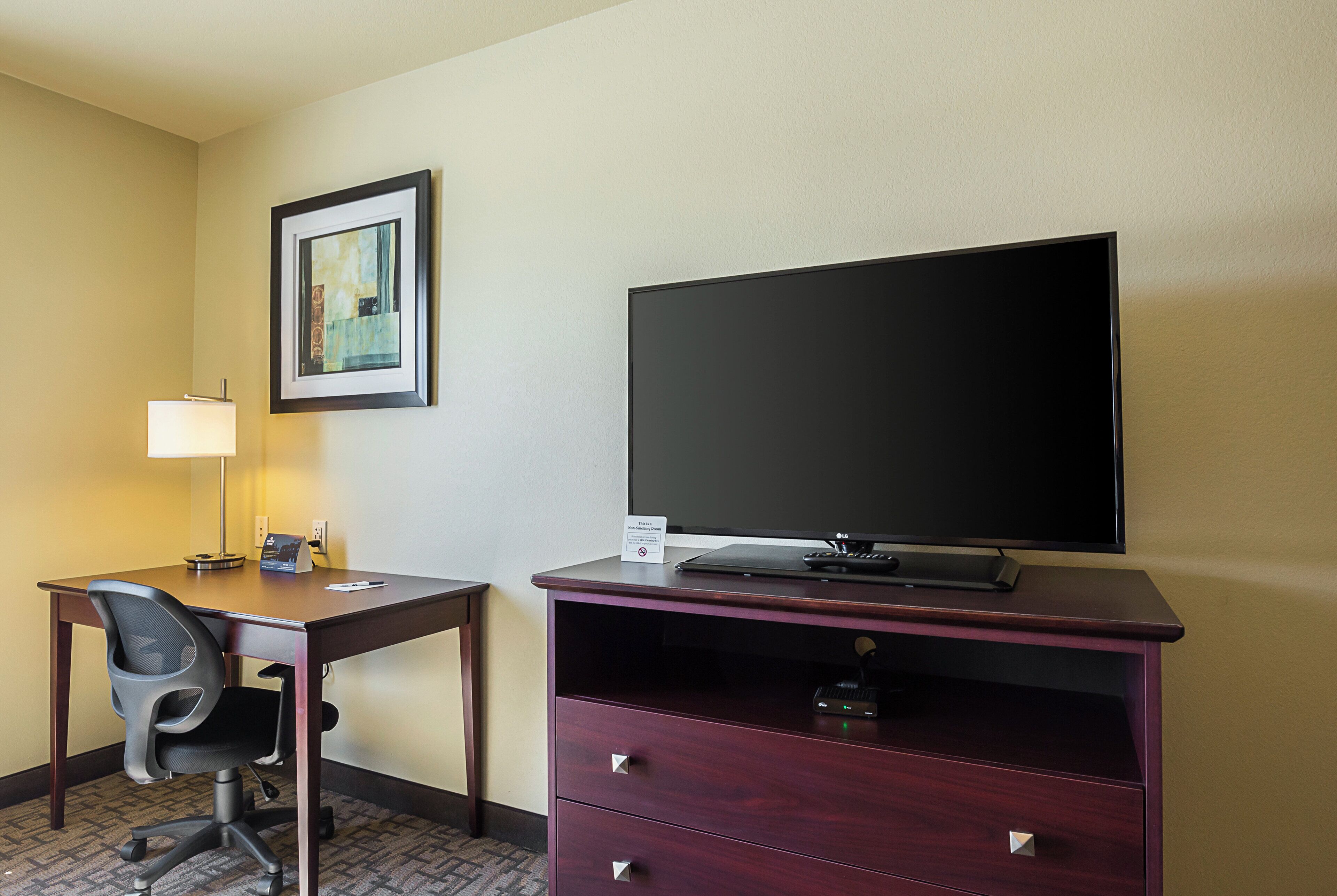 room, 2 queen beds, non smoking | in-room safe, individually furnished, desk, laptop workspace