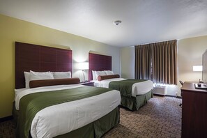 Room, 2 Queen Beds, Non Smoking | In-room safe, individually furnished, desk, laptop workspace