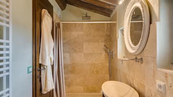 Apartment, 2 Bedrooms (Le Soffitte) | Bathroom | Shower, free toiletries, hair dryer, bathrobes