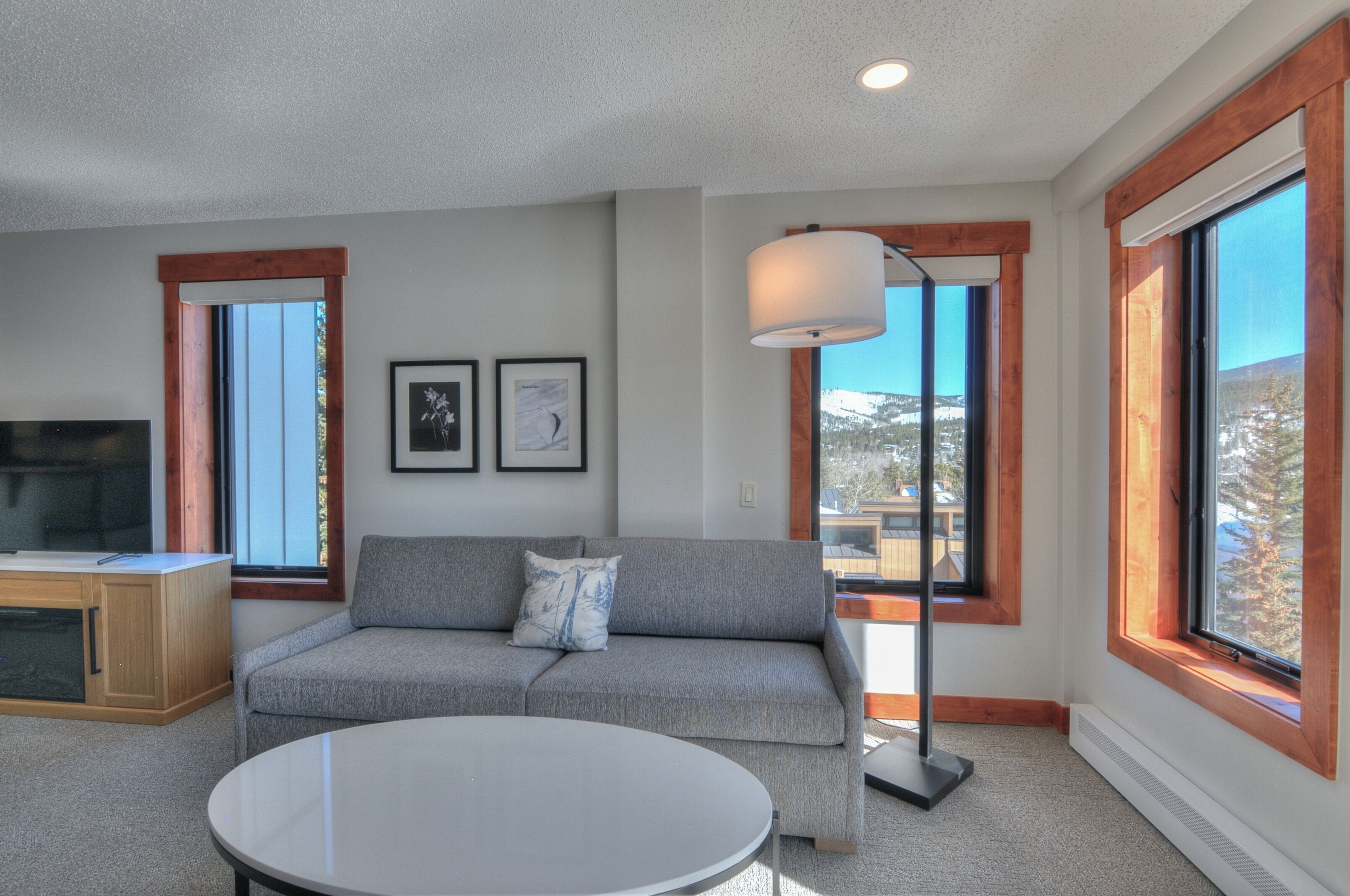 Klassieke studio | Woonruimte | Een 50-inch flatscreentelevisie met digitale zenders en een televisie