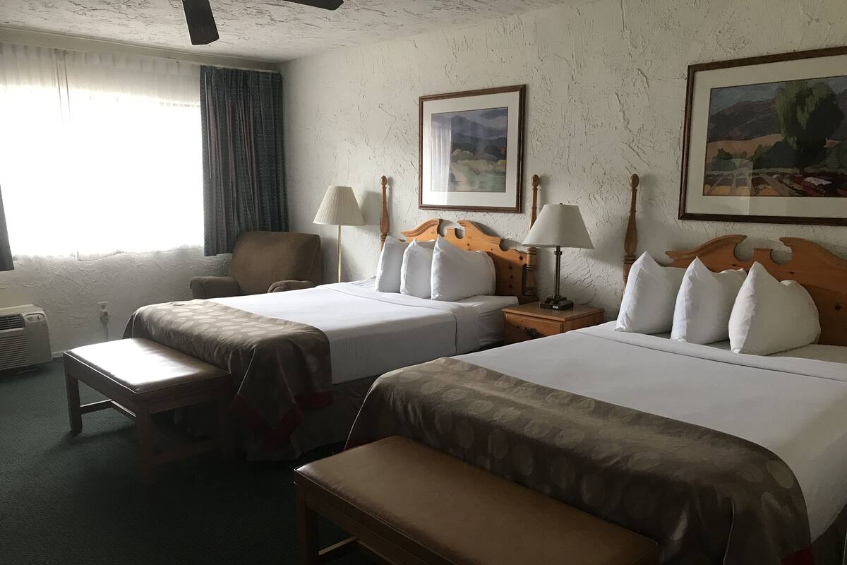 Suite, 2 Queen Beds with Sofabed | Desk, blackout curtains, iron/ironing board, free WiFi