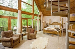 Deluxe Cottage, 1 King Bed, Non Smoking, Jetted Tub (The Cottage at The Garth) | Living area | Flat-screen TV