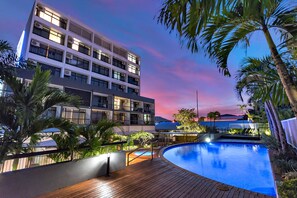 Outdoor pool, open 7:00 AM to 9:30 PM, free cabanas, pool umbrellas