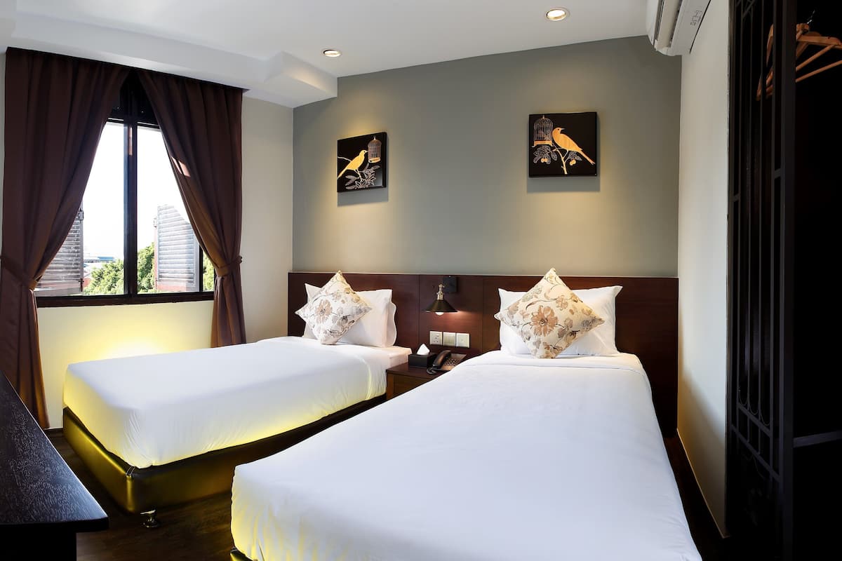Chambre Standard avec lits jumeaux | Bureau, rideaux occultants, Wi-Fi gratuit, draps fournis