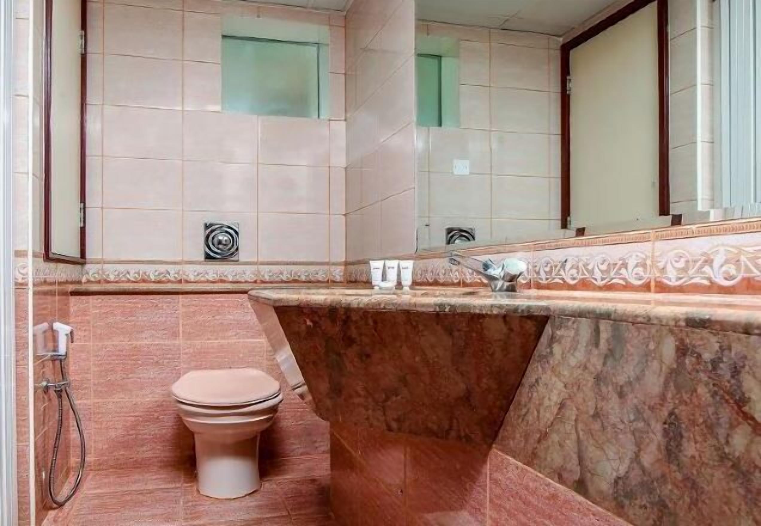 Bathroom | Shower, free toiletries, hair dryer, towels
