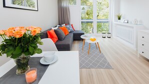 Apartment, 1 Bedroom (at 58/62 Zelazna Street) | In-room dining - P&O Apartments Nowogrodzka (Warsaw)