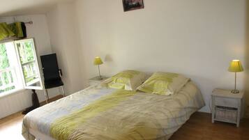 Desk, iron/ironing board, free cots/infant beds, free WiFi