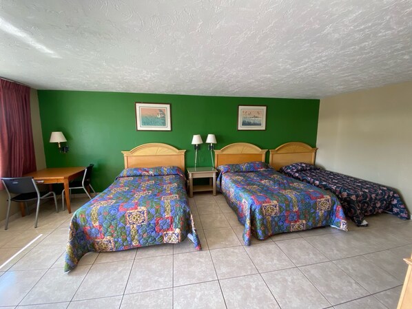 Individually decorated, individually furnished, desk, blackout drapes