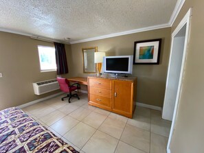 Individually decorated, individually furnished, desk, blackout drapes