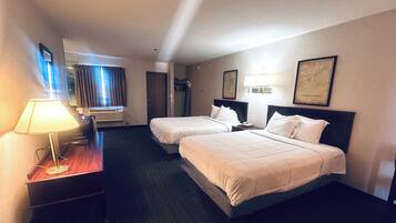 Room, 2 Queen Beds, Non Smoking, Jetted Tub | Iron/ironing board, free WiFi, bed sheets