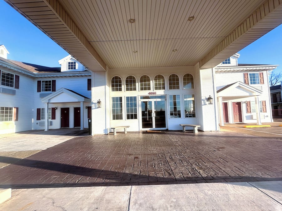 Majoituspaikan sisäänkäynti