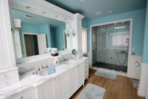 Luxury Villa, 4 Bedrooms, Beach View, Beachside | Bathroom | Combined shower/bathtub, free toiletries - Luxury Oceanfront Estate (Pompano Beach)
