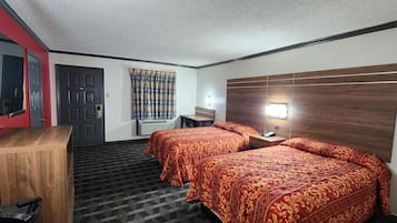 Desk, free WiFi, bed sheets