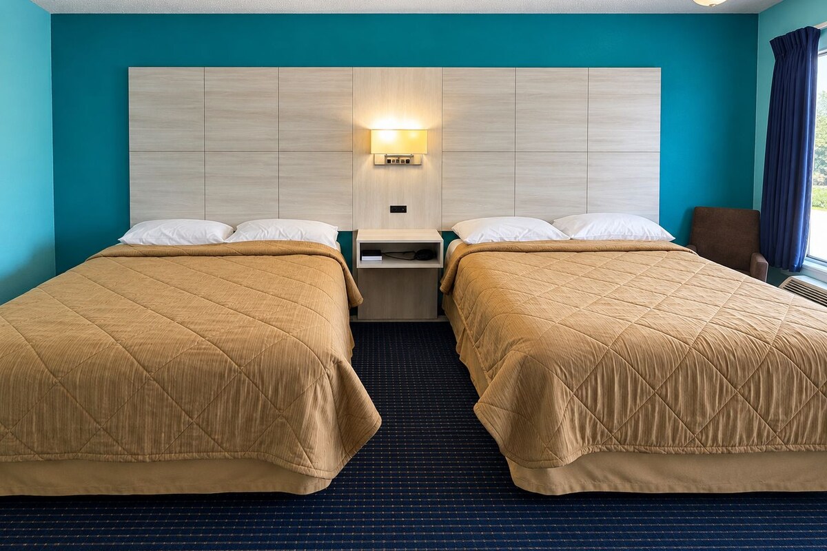 Superior Double Room, 2 Queen Beds, Non Smoking | Desk, laptop workspace, iron/ironing board (on request), WiFi (free)