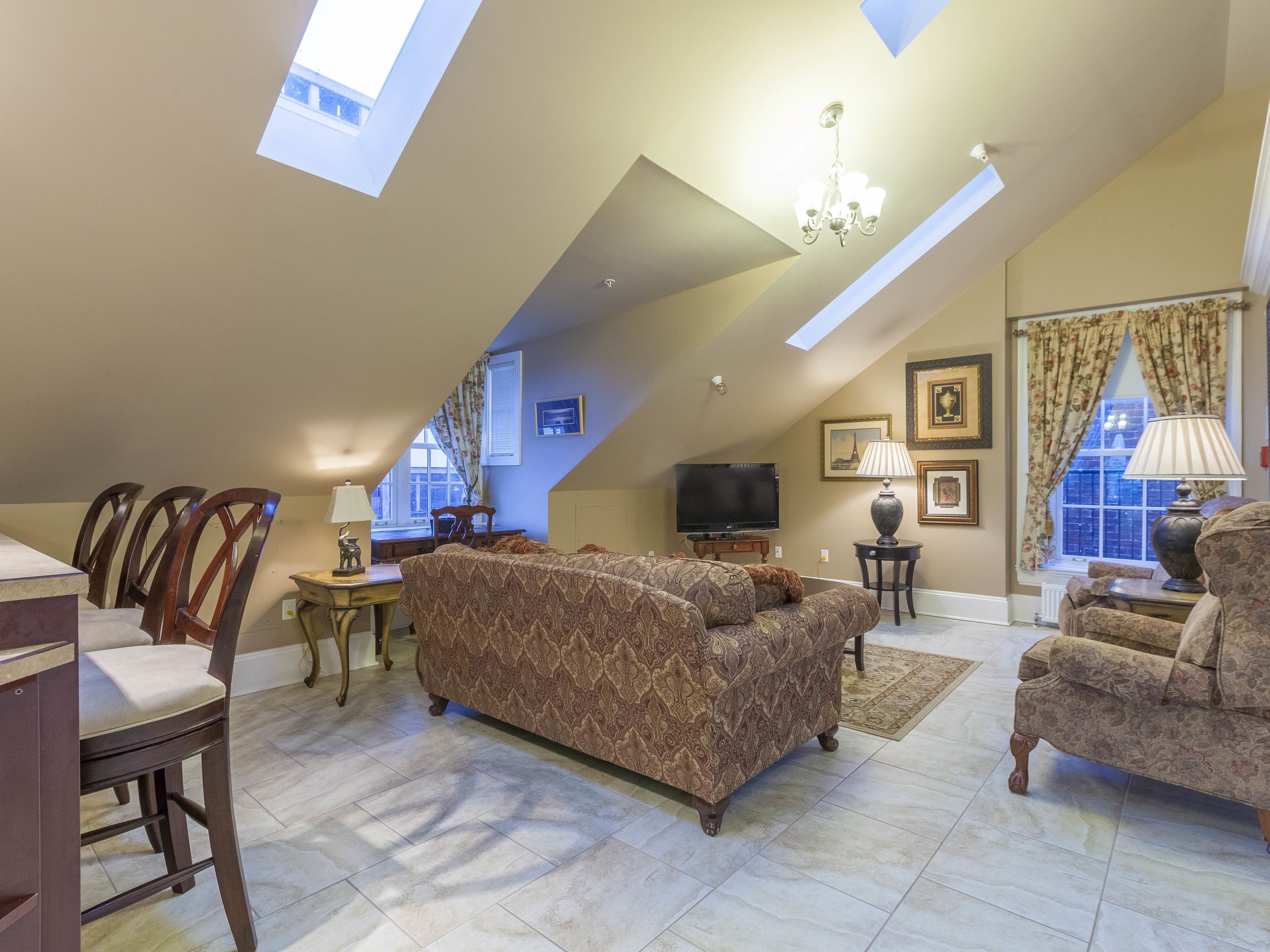 Executive-Penthouse, 1 Schlafzimmer, Küche, Hafenblick | Wohnbereich