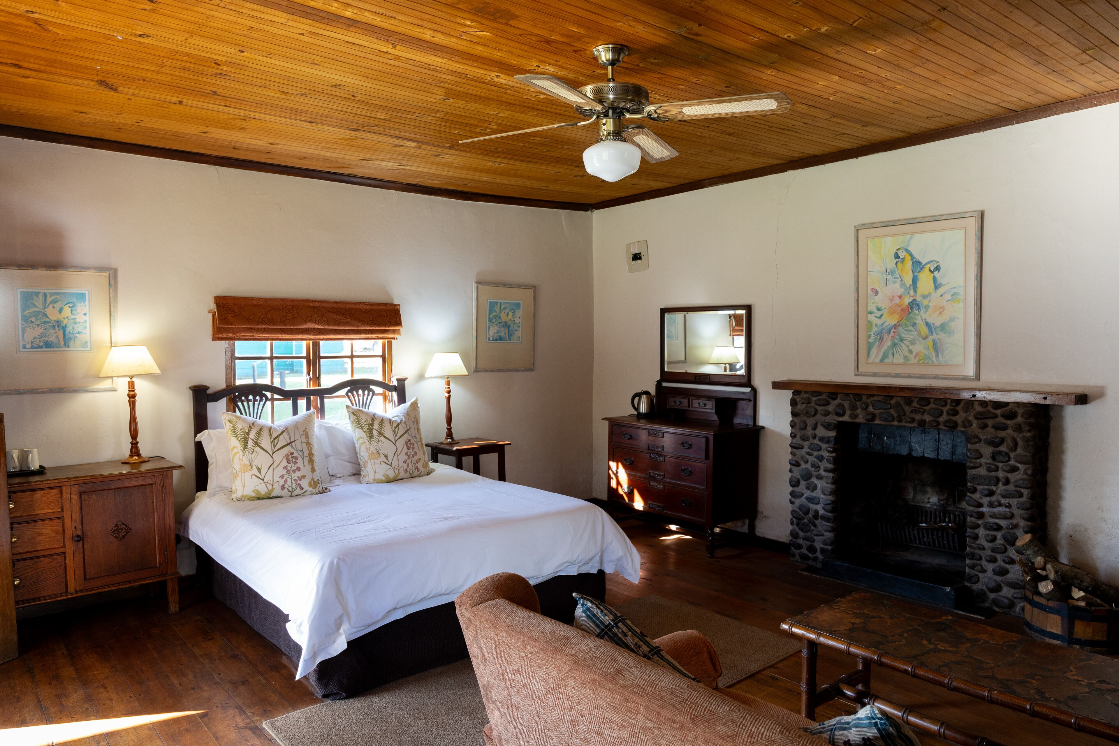 Individually decorated, individually furnished, desk, iron/ironing board