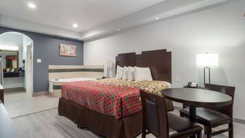 Individually decorated, individually furnished, desk, laptop workspace