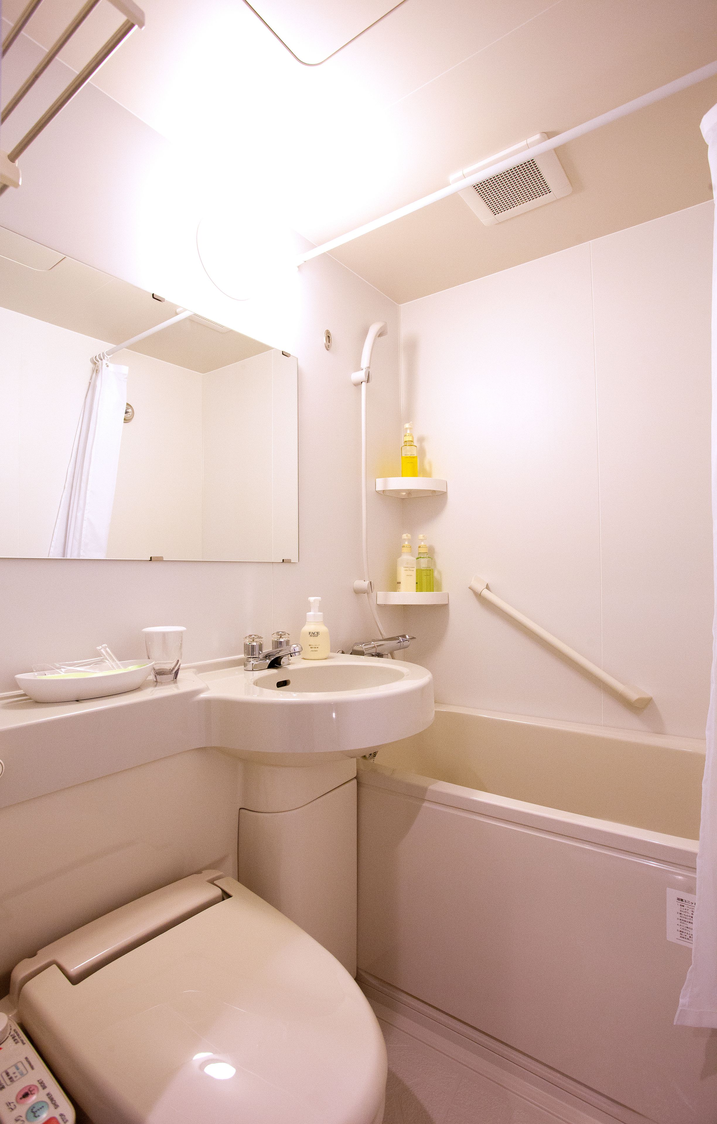 free toiletries, hair dryer, slippers, bidet