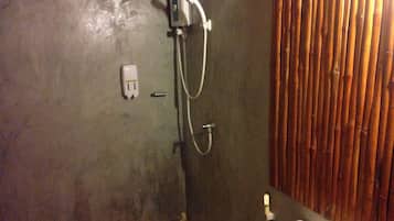 Standard Double Room, Fan | Bathroom | Shower, free toiletries, hair dryer, towels