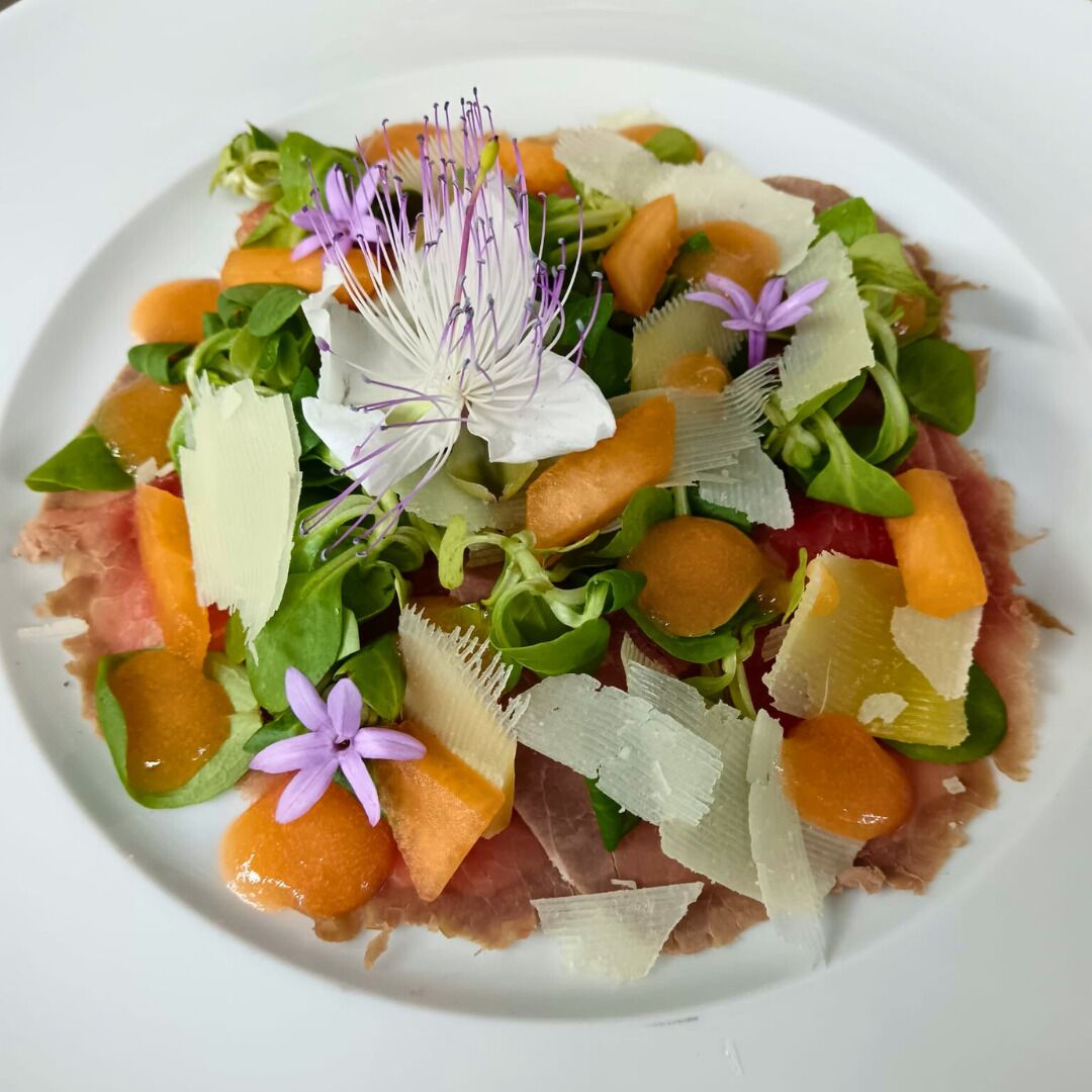 A plate of food with various ingredients.