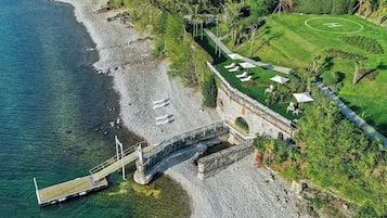 Suite Junior, vue lac, dans les dépendances (private garden Darsena) | Draps italiens Frette, literie de qualité supérieure