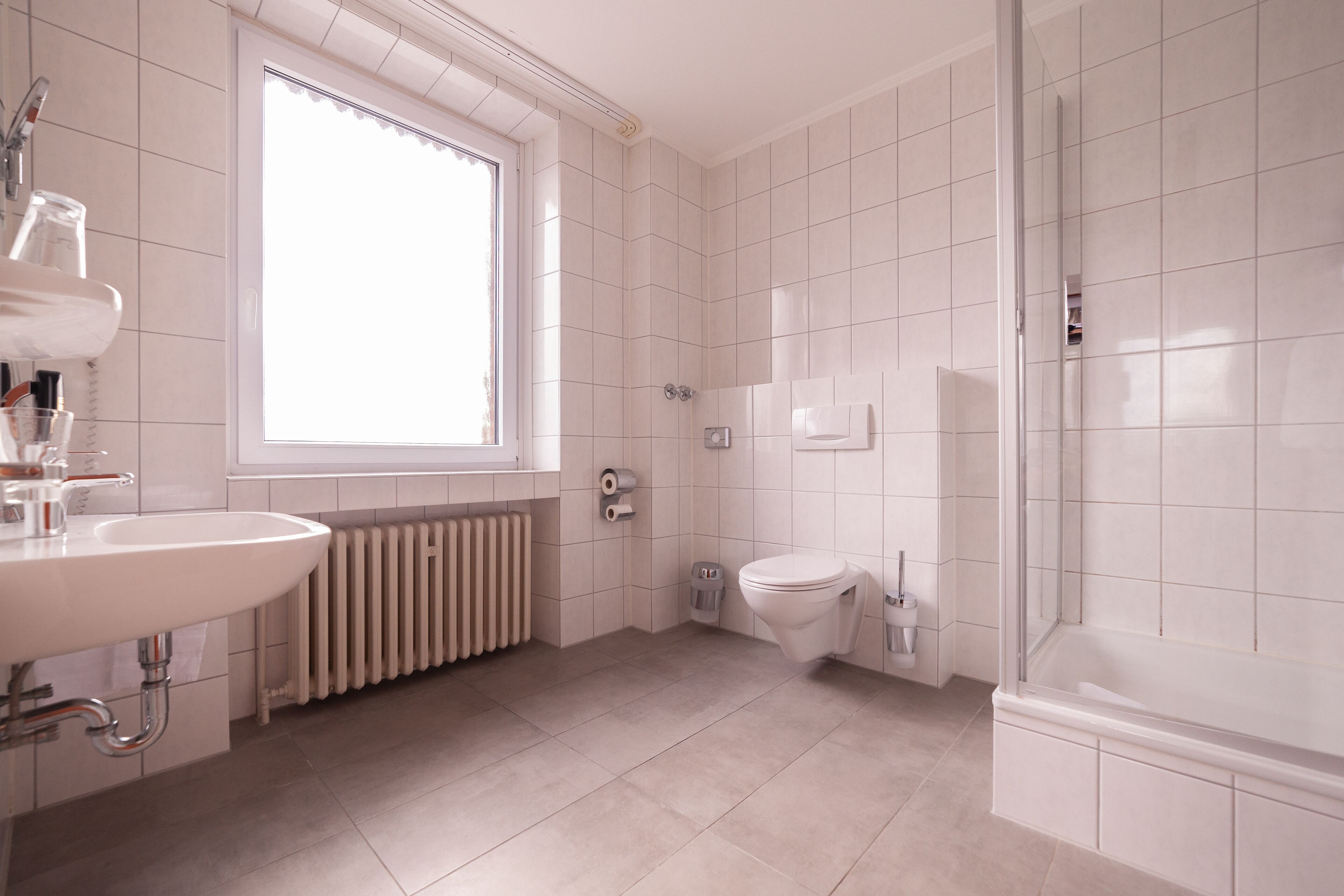 free toiletries, hair dryer, towels