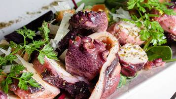 A plate of food with various ingredients.