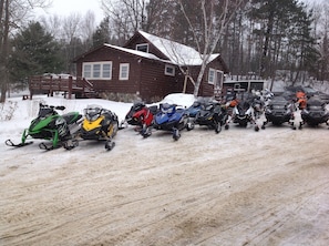 Snowmobile riding