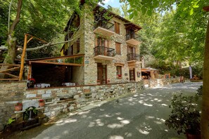 Front of property - evening/night - Palios Stathmos (South Pelion)