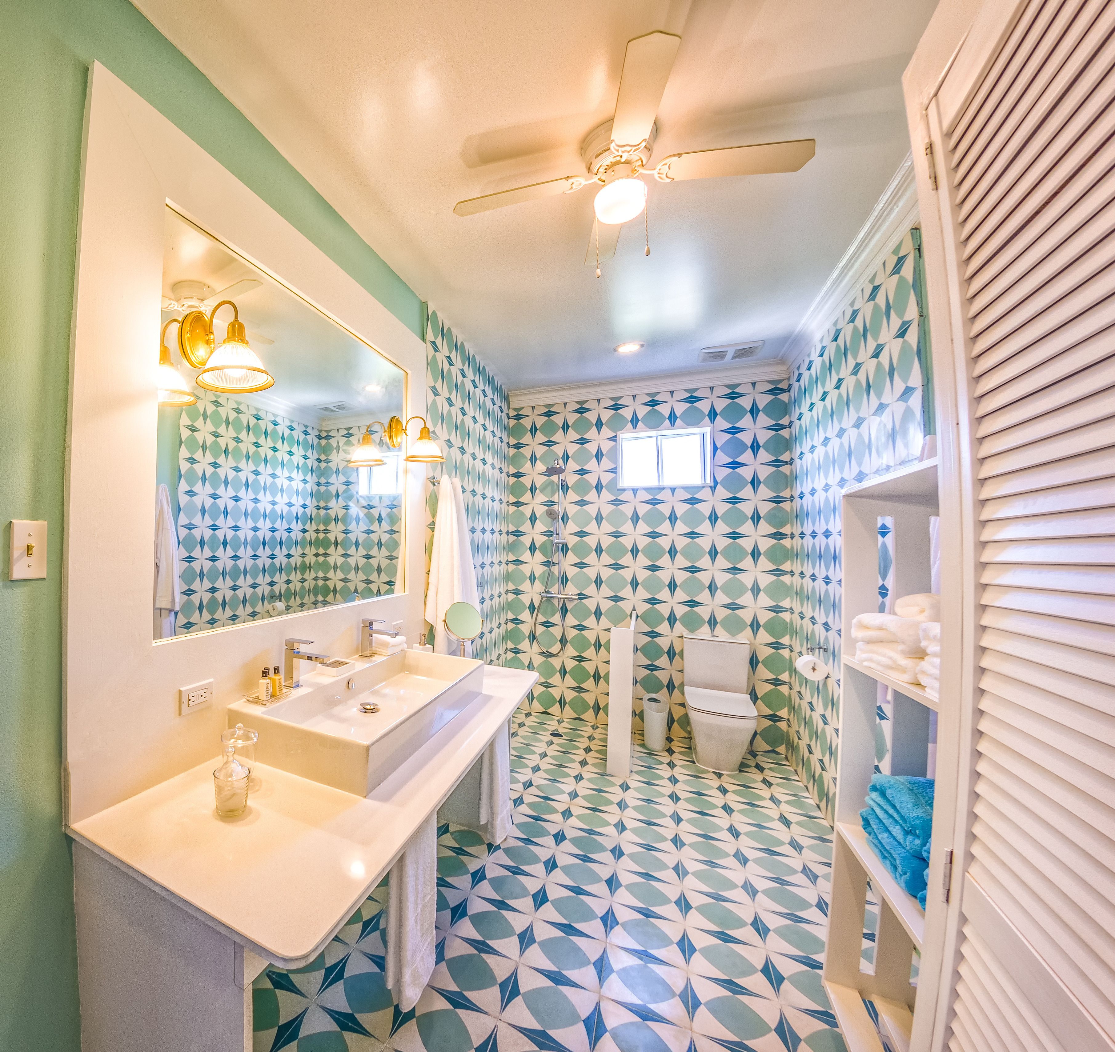 free toiletries, hair dryer, bathrobes, towels